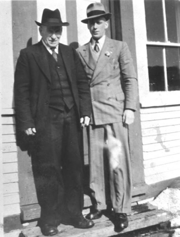 191: Leonard Reddy with his father James. (circa 1944) [courtesy of Anita (Delurey) Corcoran]  - James son of Michael Reddy &amp;amp; Eliz Fagan